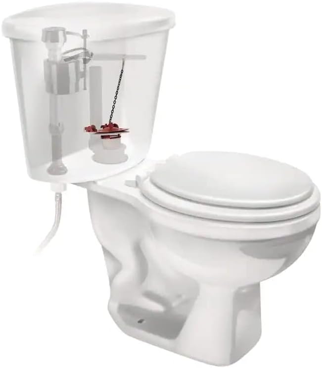 Fluidmaster 5403P4 Water-Saving Long Life Toilet Flapper 3-Inch Adjustable Red