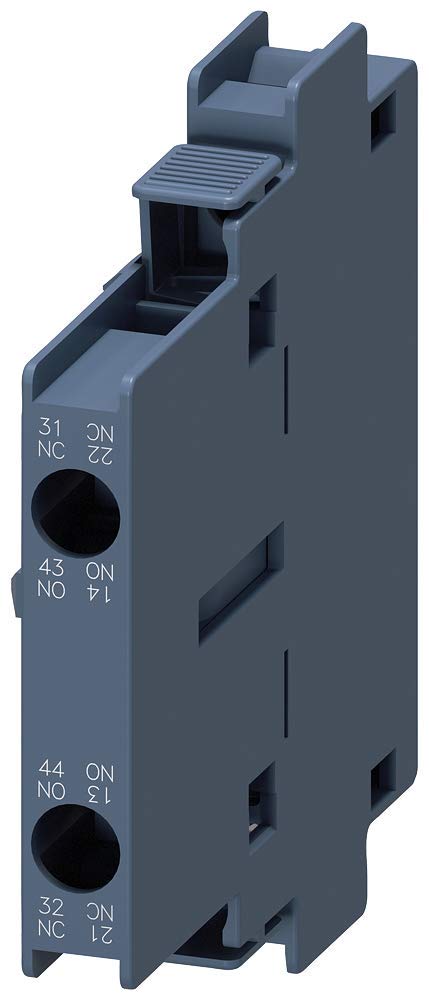 Siemens 3RH19211DA11 Laterally Mountable Auxiliary Switch Block 2 Pole S0-S12 Size 1 NO 1 NC Auxiliary Contacts