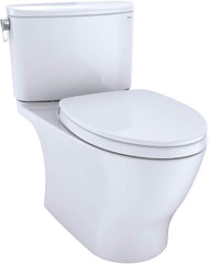 Toto MS442124CEFG#01 Nexus 1.28 GPF Two Piece Elongated Chair Height Toilet with Left Hand Lever and Tornado Flush Technology