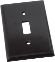 Leviton 85001 1-Gang Toggle Device Switch Wallplate, Standard Size, Thermoset, Device Mount, Brown