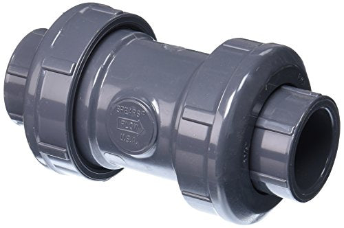 Spears 2229-015 PVC Schedule 80 True Union Ball Check Valve 1-1/2