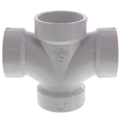 Spears P428-015 1-1/2 PVC DWV Double Sanitary Tee