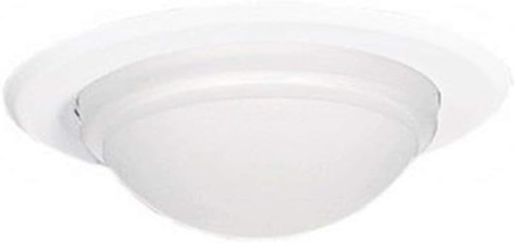 Halo 5054PS 5-Inch Shower Light Trim with Drop Glass Lens, White