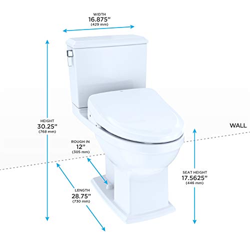 TOTO MW4943054CEMFG#01 Dual Flush Toilet with WASHLET S550e Bidet Seat