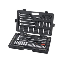 GearWrench 83001D 0.25 x 0.38 x 0.5 in. Drive 6 & 12 Point SAE & Metric Mechanics Tool Set - 118 Piece