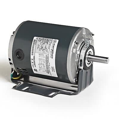 Marathon MG100 G100 56H Frame Open Drip Proof Belt Drive Motor, 1 hp, 1800 RPM, 208-230/460 VAC, 3 Phase, Resilient Ring Mount