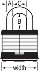 Master Lock 3KA-3212 Padlock (6-Pack)