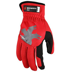 MCR Safety 952M HyperFit Mechanics Work Gloves Synthetic Leather Palm Reflective Logo