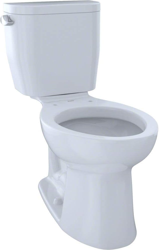 TOTO CST244EF#01 Entrada Two-Piece Elongated 1.28 GPF Universal Height Toilet Cotton White