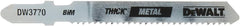 DEWALT DW3770-5 Jigsaw Blades Thick Metal Cutting T-Shank 3-Inch 14-TPI 5-Pack