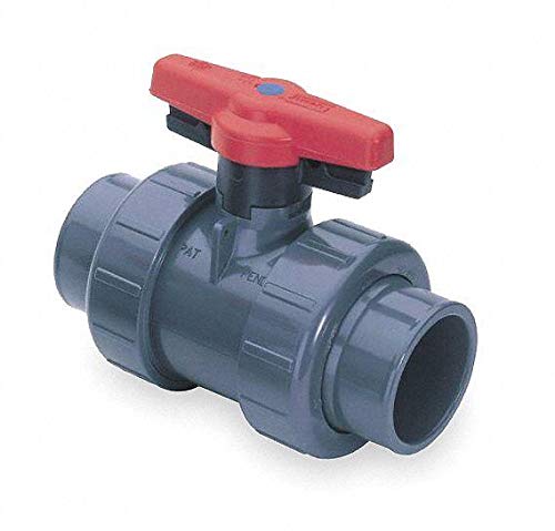 Spears 1829-020 PVC Socket/FNPT x Socket/FNPT Ball Valve, Locking Tee, 2 Pipe Size