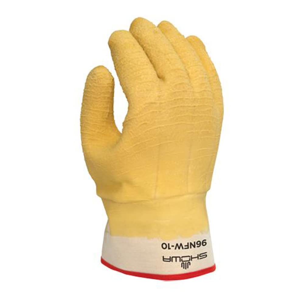 Showa 95NFW-10 Insulated Fully Coated Rubber Glove, Large, Yellow (Pack of 36)