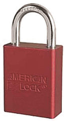 American Lock A1105RED 1-1/2 Inches Aluminum Body Padlock Keyed Red