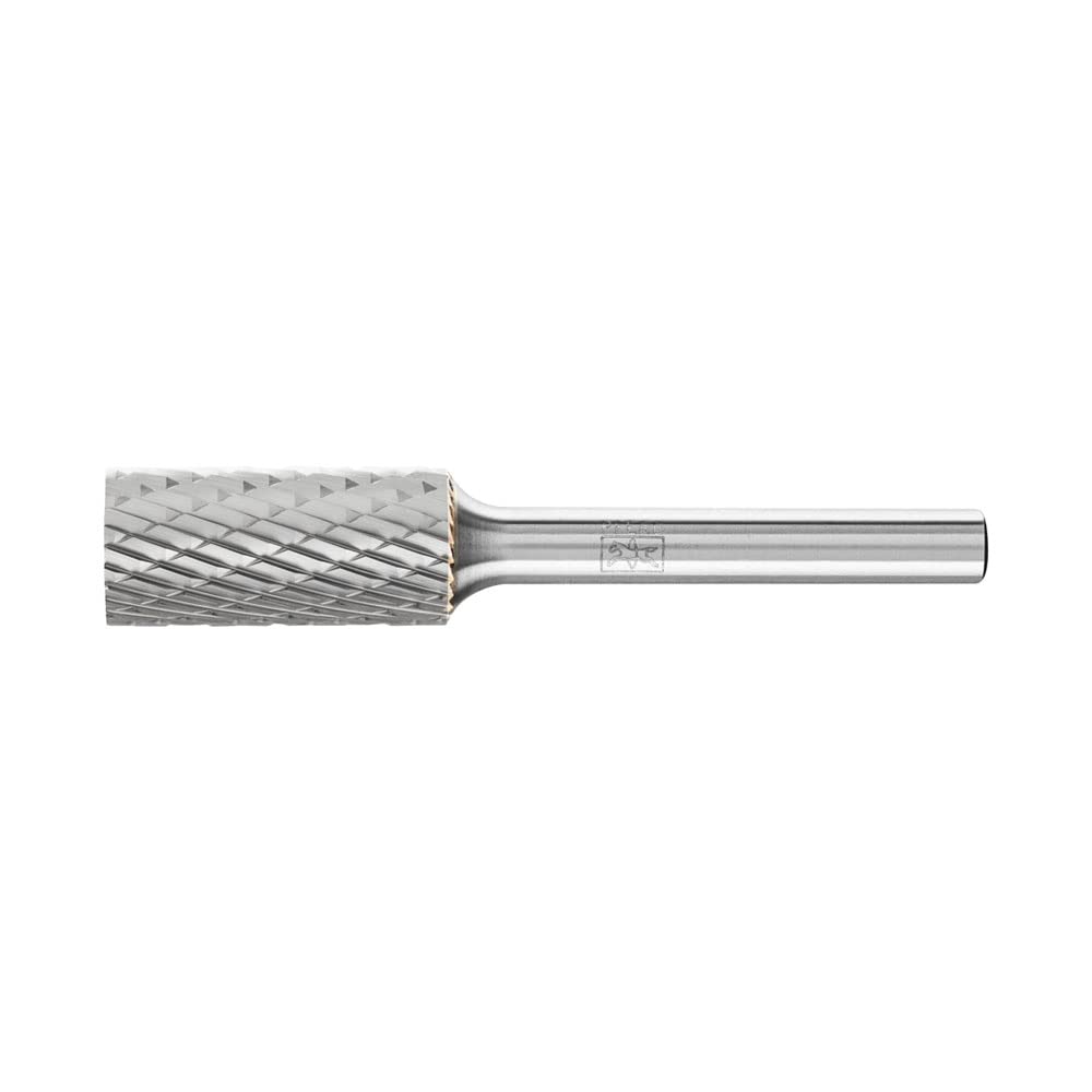 Pferd 24102 Cylindrical Carbide Bur Double Cut Plain End 1/2 Head Diameter 1 Inch Head Length