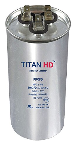 TITAN HD PRCFD6010A Motor Dual Run Capacitor 60/10 MFD 440V Round