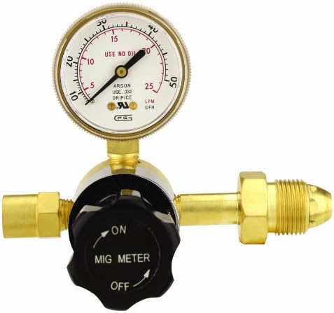 Gentec 190AR-50-6HSP Flow Gauge Regulator Argon Ar/CO2 4000 psi Inlet