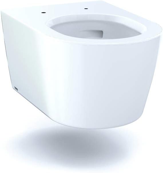 Toto CT447CFG#01 Rp Wall-Hung D-Shape Dual Flush 1.28 and 0.9 GPF Toilet CEFIONTECT Cotton White