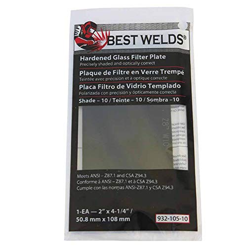 Best Welds 901-932-105-13 Glass Filter Plate Shade 13 (Two x Four and One Quarter Inches) 160 Pack