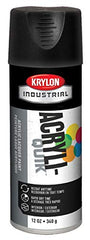 Krylon K01602A07 Interior Exterior Industrial Maintenance Paint 12 Ounce Ultra-Flat Black