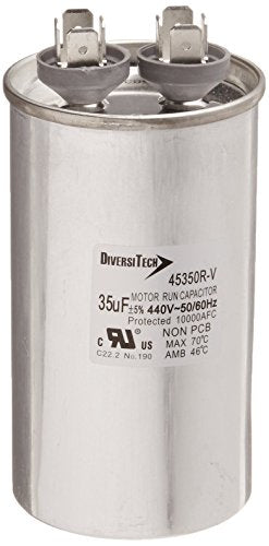 Diversitech 45350R Motor Run Capacitor 35MFD 440V Round