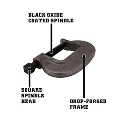 Wilton 14527 Brute Force C-Clamp 1-1/2 F.C 1-3/4 Jaw Opening 1-7/16 Throat