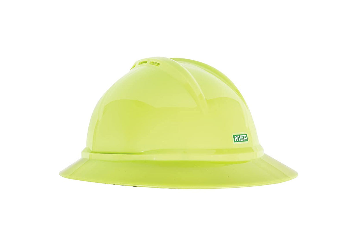 MSA 10167931 V-Gard 500 Full-Brim Hard Hat With Fas-Trac III Ratchet Suspension (Standard) 10167931