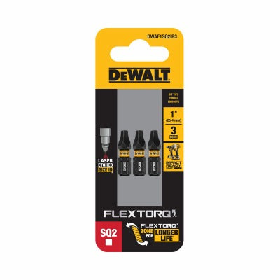 DEWALT Dewalt Accessories DWAF1SQ2IR3 SQ2 Impact Bits 1 in 3pk
