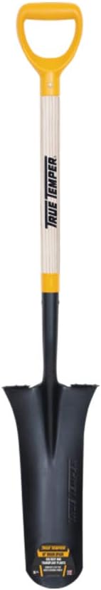 True Temper 2540700 Drain Trench Spade with Hardwood D-Grip Handle