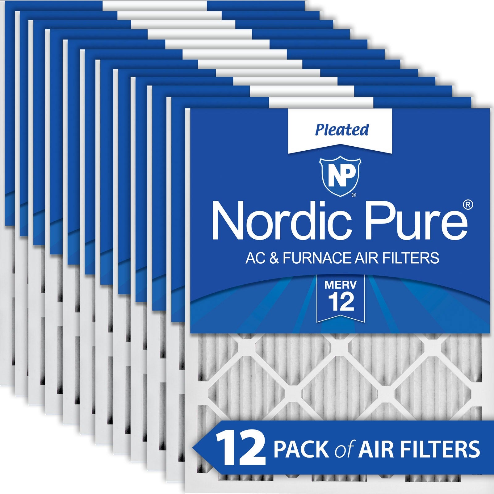 NORDIC PURE Nordic Pure 20x21x1ExactCustomM12-12 Merv 12 Filter 12 Pack
