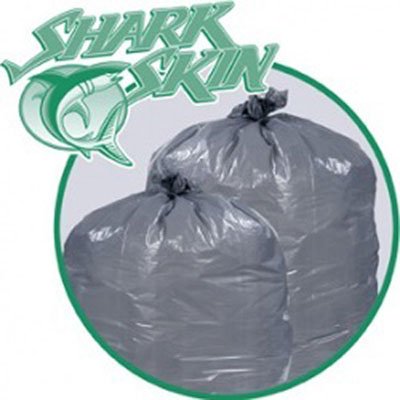 Pitt Plastics RX493XG Shark Skin Trash Liner 56 gal 1.1 mil 43 x 48 Gray