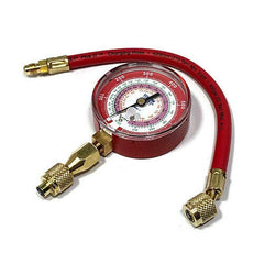 Yellow Jacket 40344 Red Single Test Pressure Gauge R22 R410A R404A w 12 Inch Hose