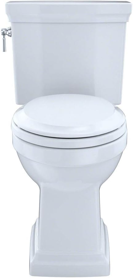 Toto CST404CEFG#01 Promenade II Two-Piece Elongated 1.28 GPF Universal Height Toilet with CeFiONtect Cotton