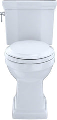 Toto CST404CEFG#01 Promenade II Two-Piece Elongated 1.28 GPF Universal Height Toilet with CeFiONtect Cotton