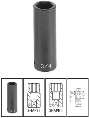 Grey Pneumatic 2009MD Socket 1/2 Drive x 9mm Deep