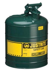 Justrite 7150200 Yellow Galvanized Steel Type I Safety Can 5 Gallon Capacity