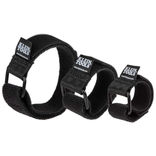 Klein Tools 450-600 Hook and Loop Cinch Straps 6-Inch, 8-Inch, 14-Inch Multi-Pack