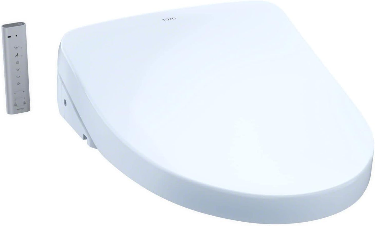 Toto SW3056#01 Washlet S550E Electronic Bidet Toilet Seat With Ewater+ Bowl And Wand Cleaning And Auto Open And Close Contemporary Lid, Elongated