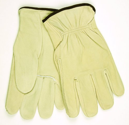 MCR Safety 32013XL Industry Table Grade Unlined Cow Grain Leather Driver Men's Gloves with Straight Thumb X-Large 32013XL