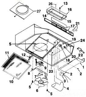 Broan-NuTone S97017708 Motor Fan Assembly 1550 RPM