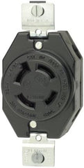 Leviton 2410 20 Amp, 125/250 Volt, Flush Mounting Locking Receptacle, Industrial Grade, Grounding, V-0-MAX