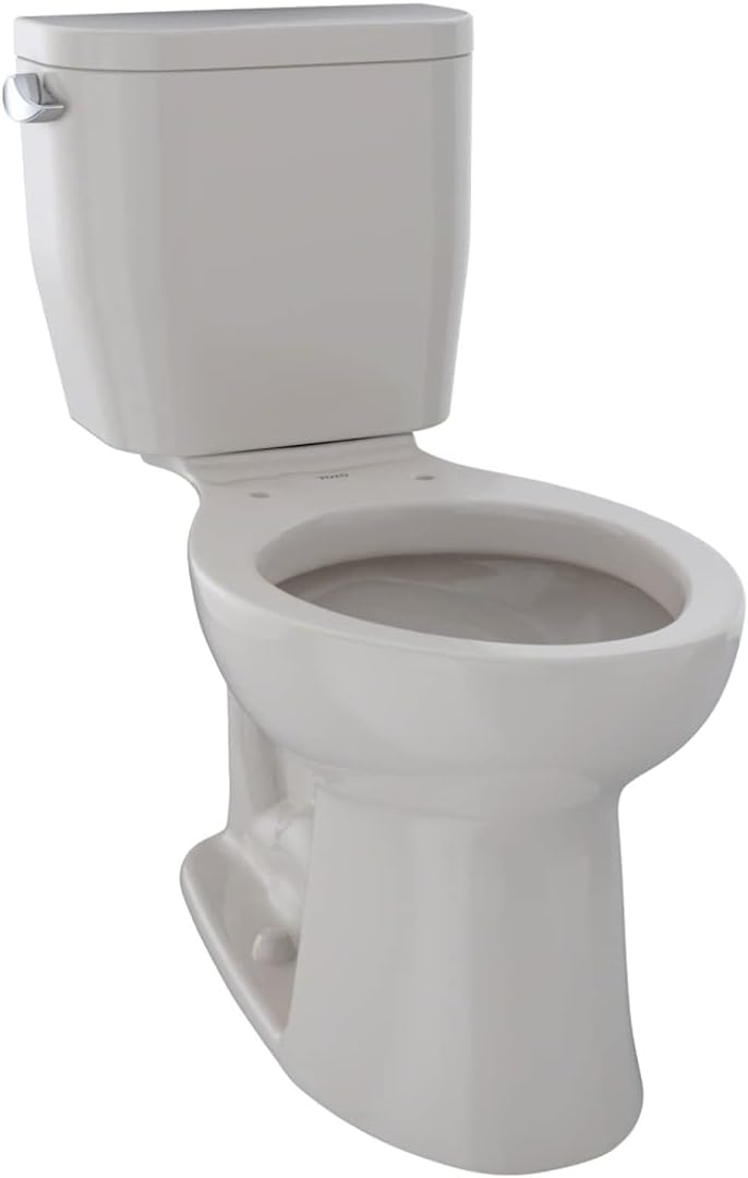 TOTO CST244EF#12 Entrada Two-Piece Elongated 1.28 GPF Universal Height Toilet, Sedona Beige