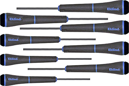 Eklind 92400 PSD Hex (allen) Precision Screwdriver 8pc Set Metric MM Sizes 0.7-4