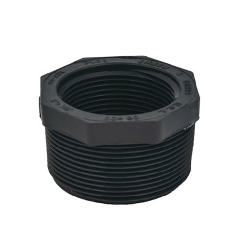 LASCO 839-052 3/8 x 1/4 Schedule 80 Gray PVC Threaded Reducing Bushing