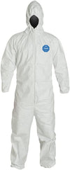 DuPont TY127S Disposable Protective Coverall with Respirator-Fit Hood and Elastic Cuff