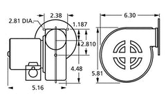 Fasco 50747-D230 Centrifugal Blower 208-230V 3200 rpm