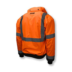 Radians SJ110B-3ZOS-5X Class 3 Two-in-One High Visibility Bomber Safety Jacket 5X-Large Hi-Viz Orange