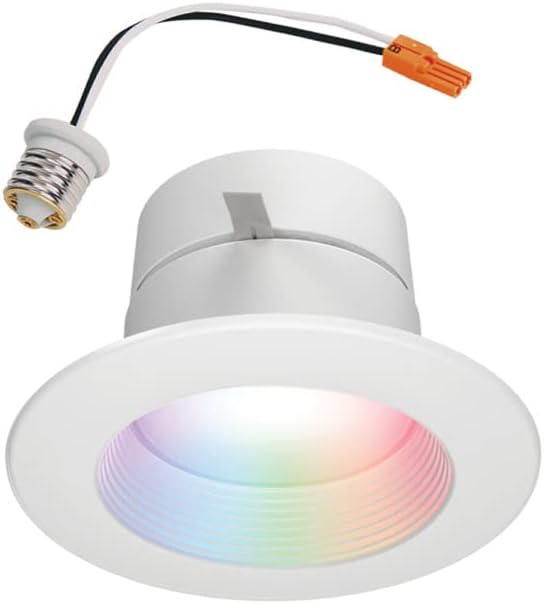 HALO RL4-06-9WZ-RGBW-WH-R 4 Inch Color and Tunable White Smart Wi-Fi Downlight 65W Equivalent