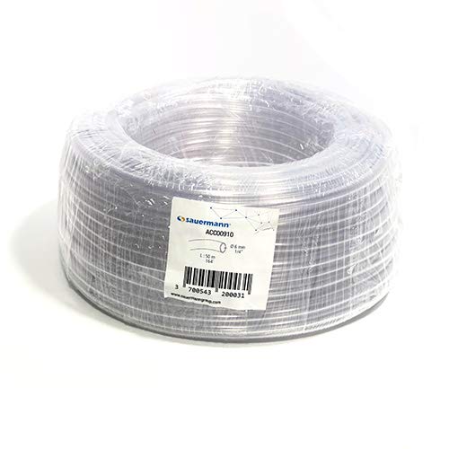 Sauermann ACC00910 Clear PVC Tubing 1/4 Inch Inner Diameter 164 Feet Roll