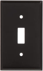 Leviton 85001 1-Gang Toggle Device Switch Wallplate, Standard Size, Thermoset, Device Mount, Brown