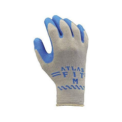 SHOWA 300M-08 Atlas Fit 300 Rubber-Coated Gloves Medium Blue/Gray